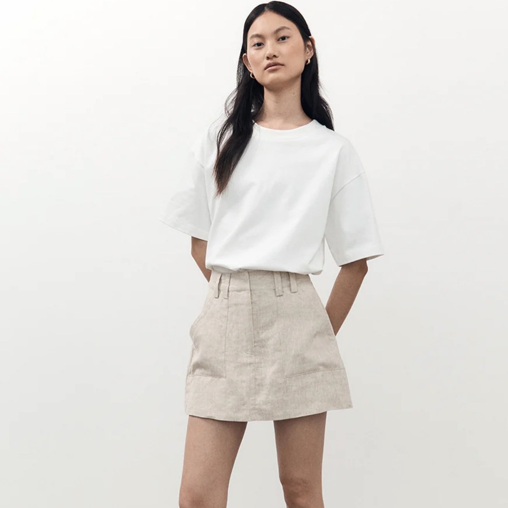 Dissh Eva Natural Linen Skort (US6/AU10)